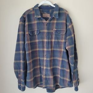 Orvis Big Bear Heavyweight Flannel Button Up Shirt Size XXL